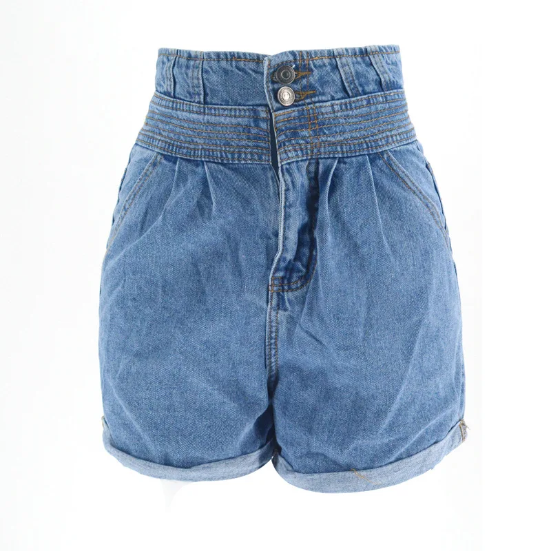 

2020 New Arrival Female Fashion Sexy Summer Women Denim High Waists Ripped Cuffs Blue Hot Night Club Sexy Denim Shorts