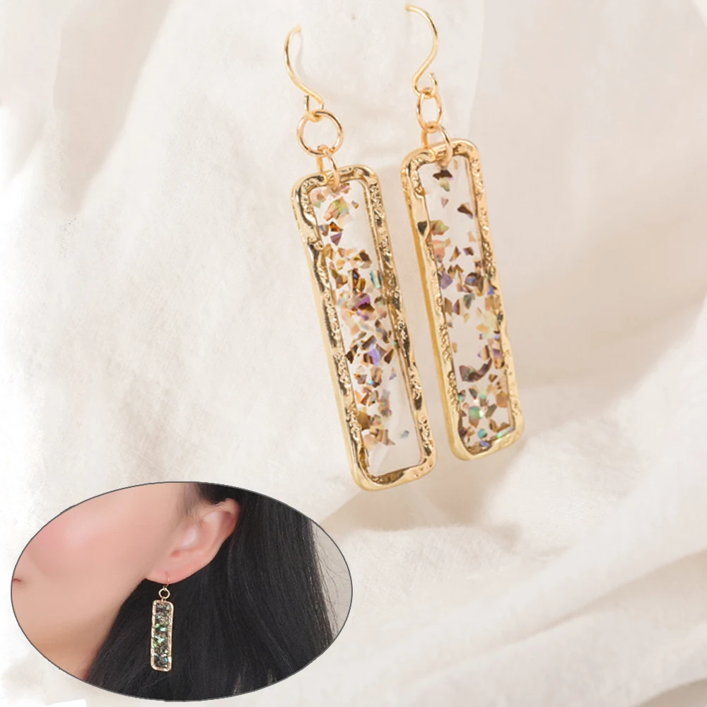 Новые винтажные акриловые Висячие серьги для женщин и девушек богемные