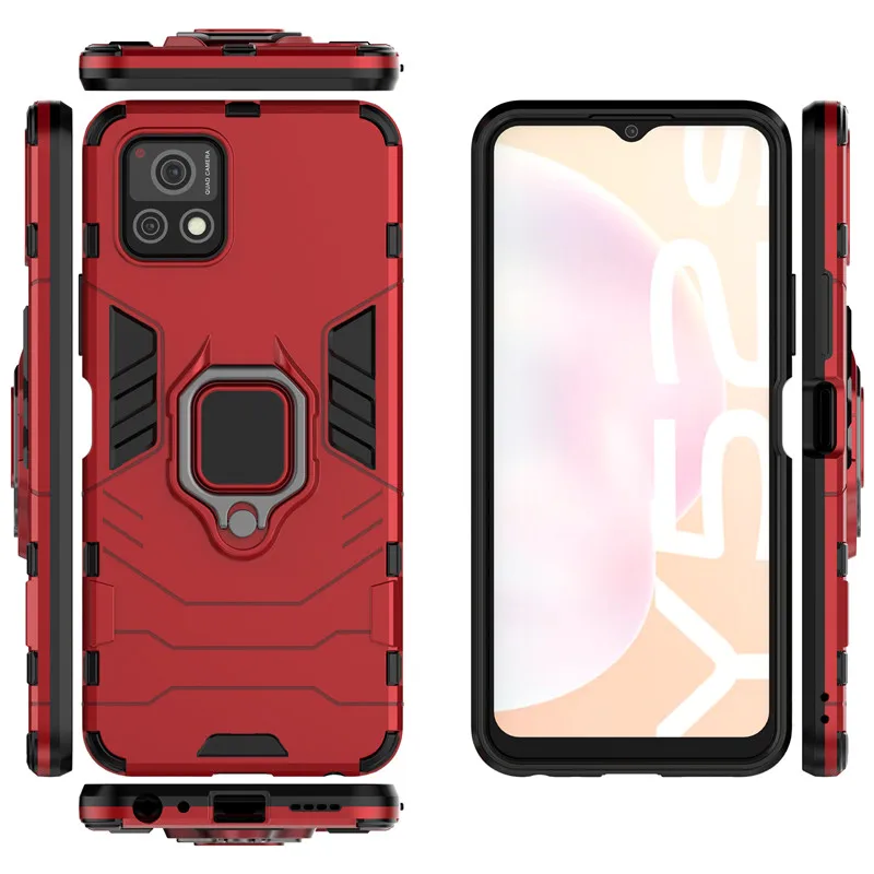 Ring Holder Case For ViVo Y52S Y20 Y20S IQOO U1X U1 Y73S Y70S Y51S V19 X50 Pro Plus Cover Back Phone Bumper | Мобильные телефоны и