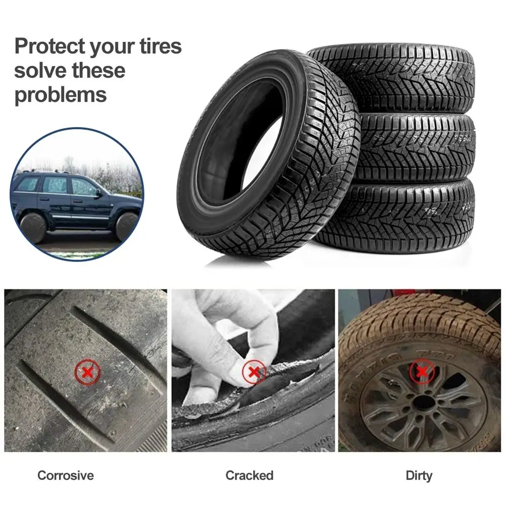

4pc 26"-27" Wheel Tire Covers Aluminum Film Protection Cover Sun Protectors Weatherproof Tire Protectors Car Wheel Accessories