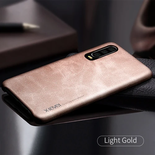 Light Gold Для huawei P30 Pro Чехол для телефона X-level роскошный винтажный кожаный тонкий защитный задний Чехол для huawei P30 P30 Pro Чехол Funda - Цвет: Light Gold