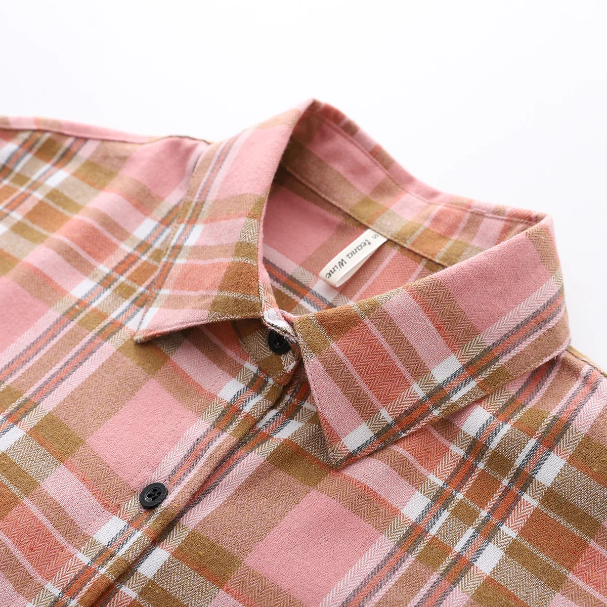 

Autumn New Women Vintage Flannel Plaid Shirt Pockets Full Sleeve Turn Down Collar Loose Blouse Spring Female Casual Basic Tops