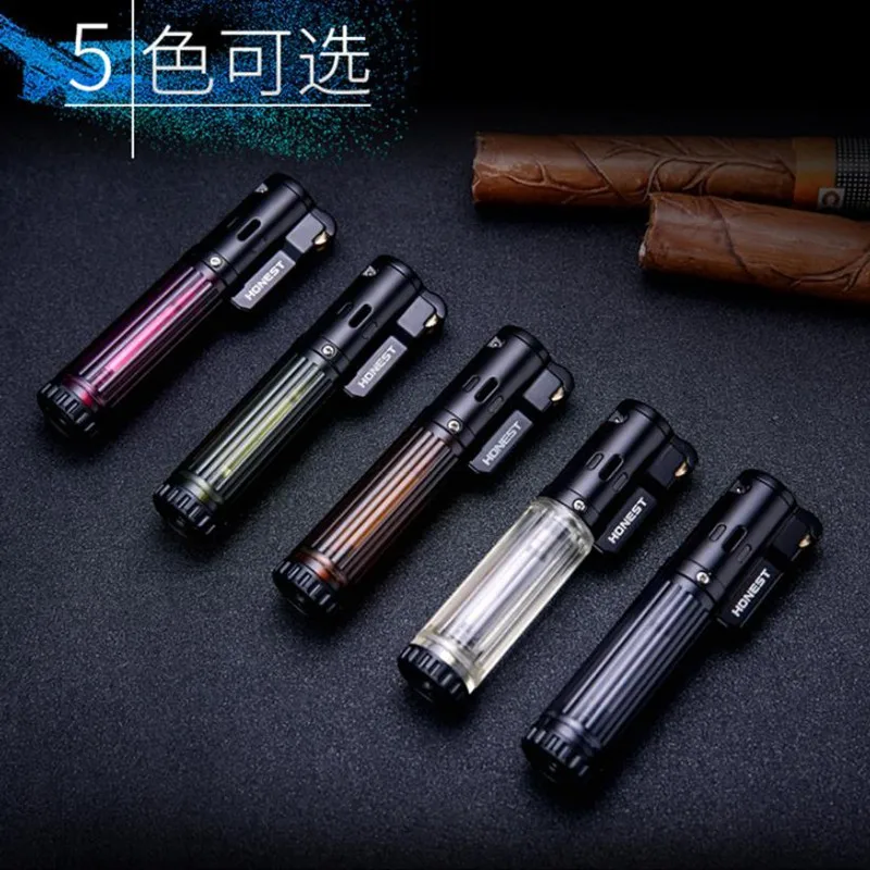 Ветрозащитная Зажигалка для сигарет металлическая газовая зажигалка креативный