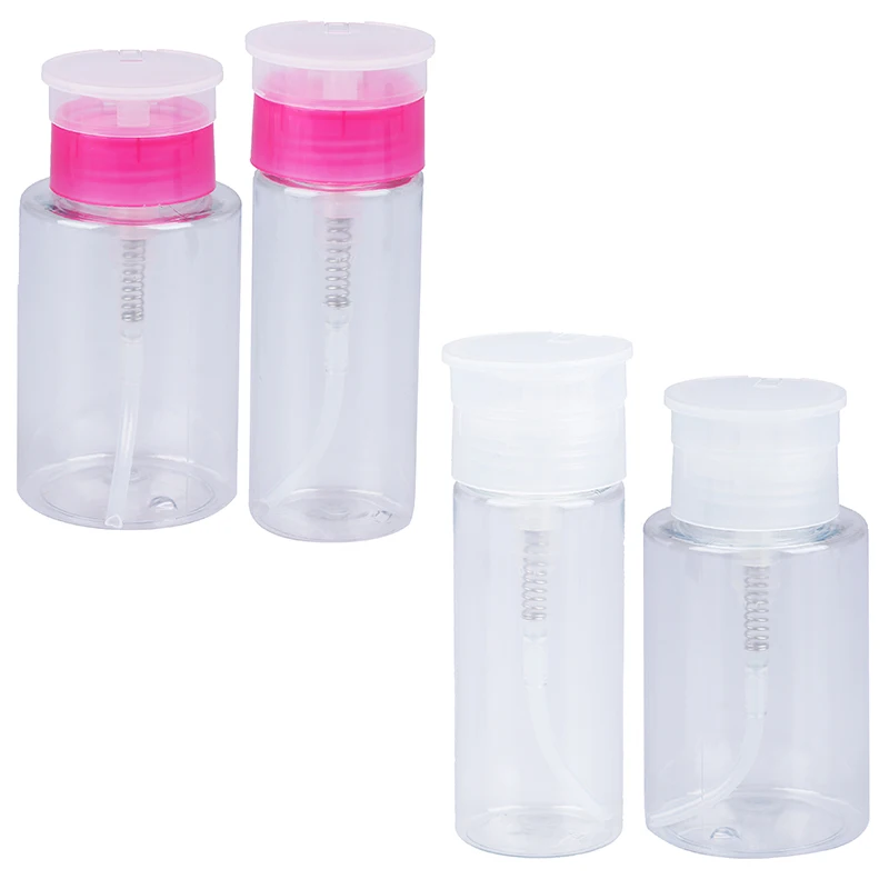 1 шт. 180/100ml Пустые Пластик жидкость для снятия лака Алкоголь Жидкость ясно Пресс