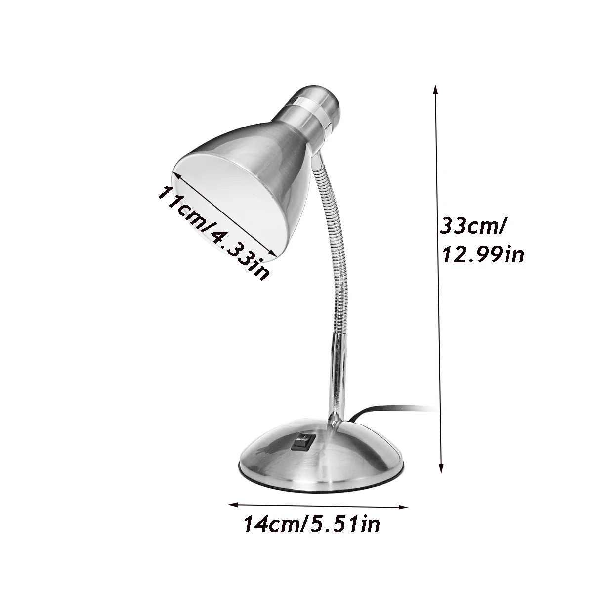 

220V Electric Desk Lamp Bedside Reading Light Table Lamp ON/OFF Switch Indoor Lighting Angle Adjustable Home Office Desk Lamps