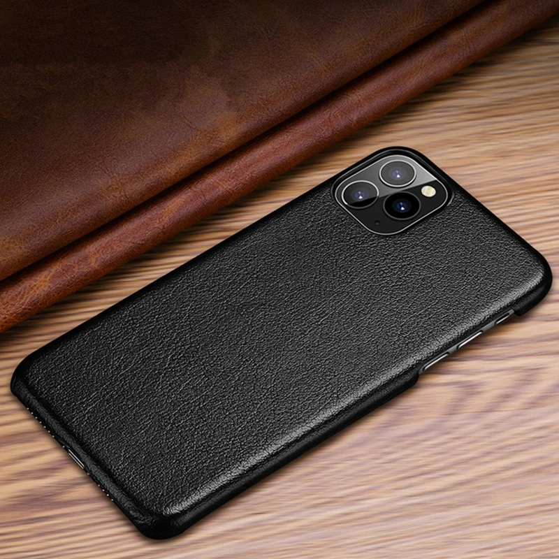 real leather case for iphone 11 pro max case luxury genuine leather phone cases for iphone xs max xr x back cover funda capa free global shipping