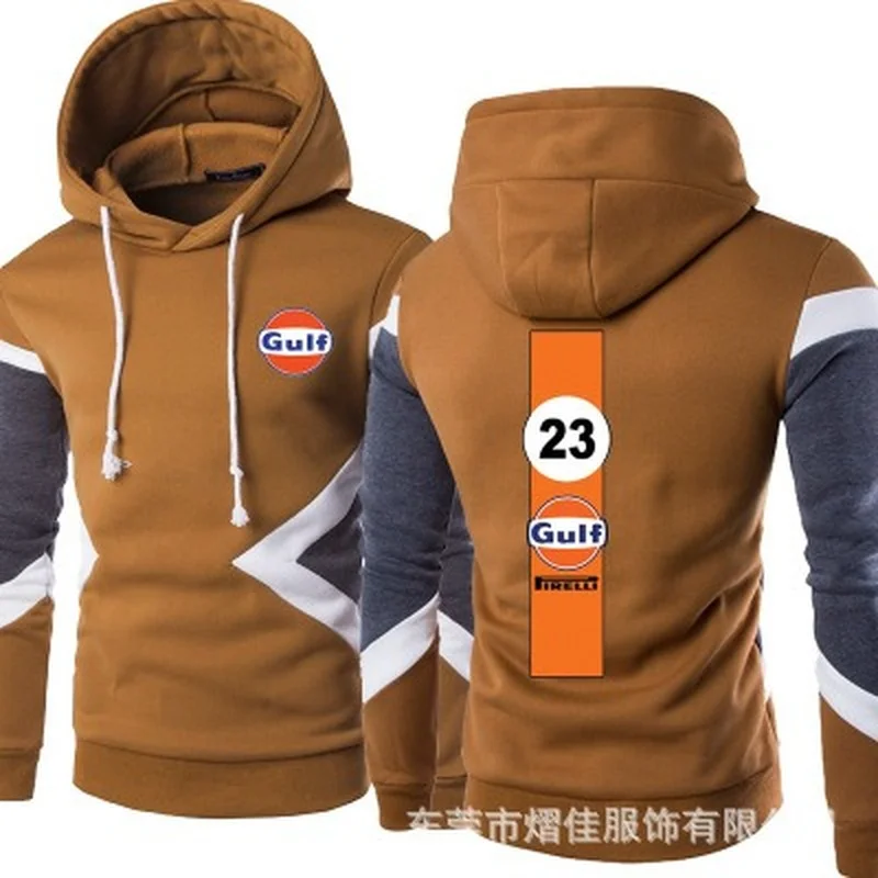 2021 New Men Gulf Spring Autumn Fashion Pullover Sweatshirts Patchwork Casual Cotton Hoodies Clothing S-5XL Size | Автомобили и
