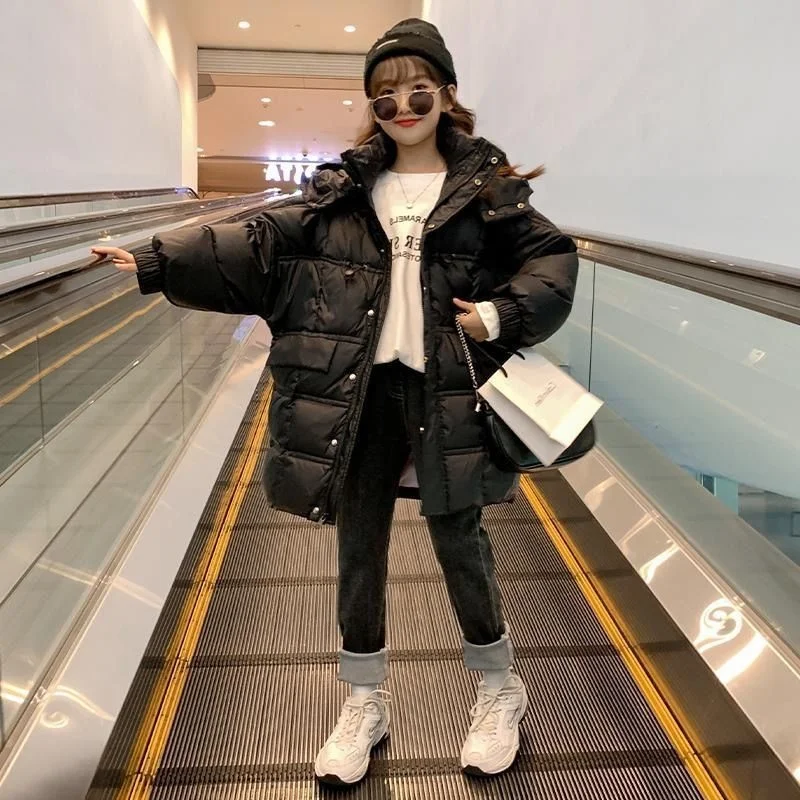 Куртка-парка для мальчиков и девочек длинная розовая Зимняя | Детская одежда