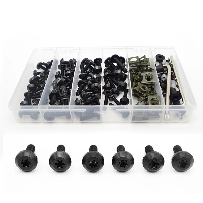 

Motocycle accessories Moto Full Fairing Bolt Kits For kawasaki vulcan s 650 vulcan 900 classic z250sl zx10r 2005 kle 500 Screws