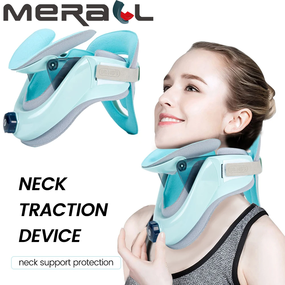 Cervical Posture Corrector Traction Stretch Device Neck Brace Belt Inflatable Cervical Neck Support Physical Therapy Relief Pain
