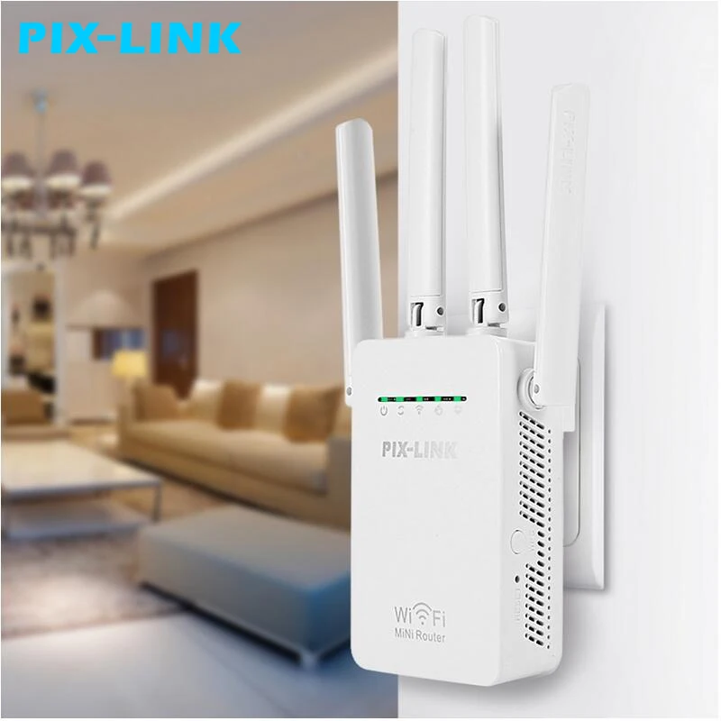 

PIXLINK 300Mbps WR09 Wireless WIFI Router Repeater Booster Extender Home Network 802.11b/g/n RJ45 2 Ports Wilreless-N Wi-Fi