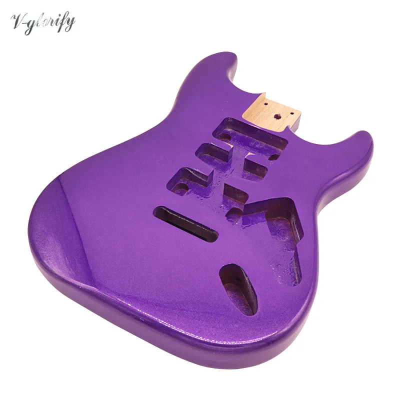 gitarre teile metallic lila farbe pappel holz st elektrische gitarre körper diy gitarre teile free global shipping