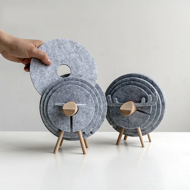 Креативные коврики из шерсти скандинавские Нескользящие круглые