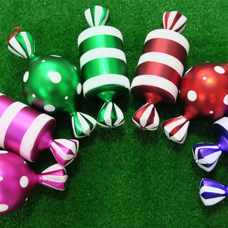 

1PCS Christmas decorations scene layout gift ornaments pendant ornaments DIY red white color series candy single