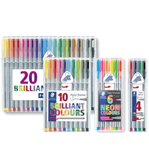 Fineliner Pens 4/6/10/20 Colores Gel Pen 0.3mm Marker Pen Children Graffiti Hook Fiber Pen Gel Pen Art Supplies Needle Papelaria