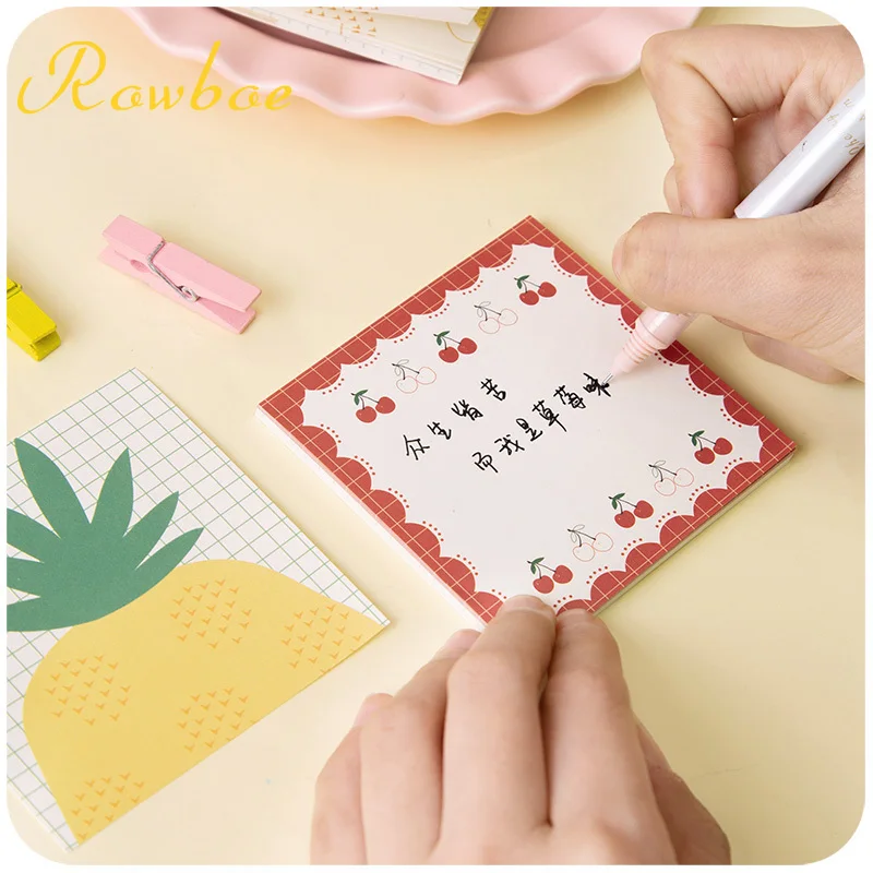 ROWBOE милые канцелярские принадлежности девушка сердце post it ins японские note корзина