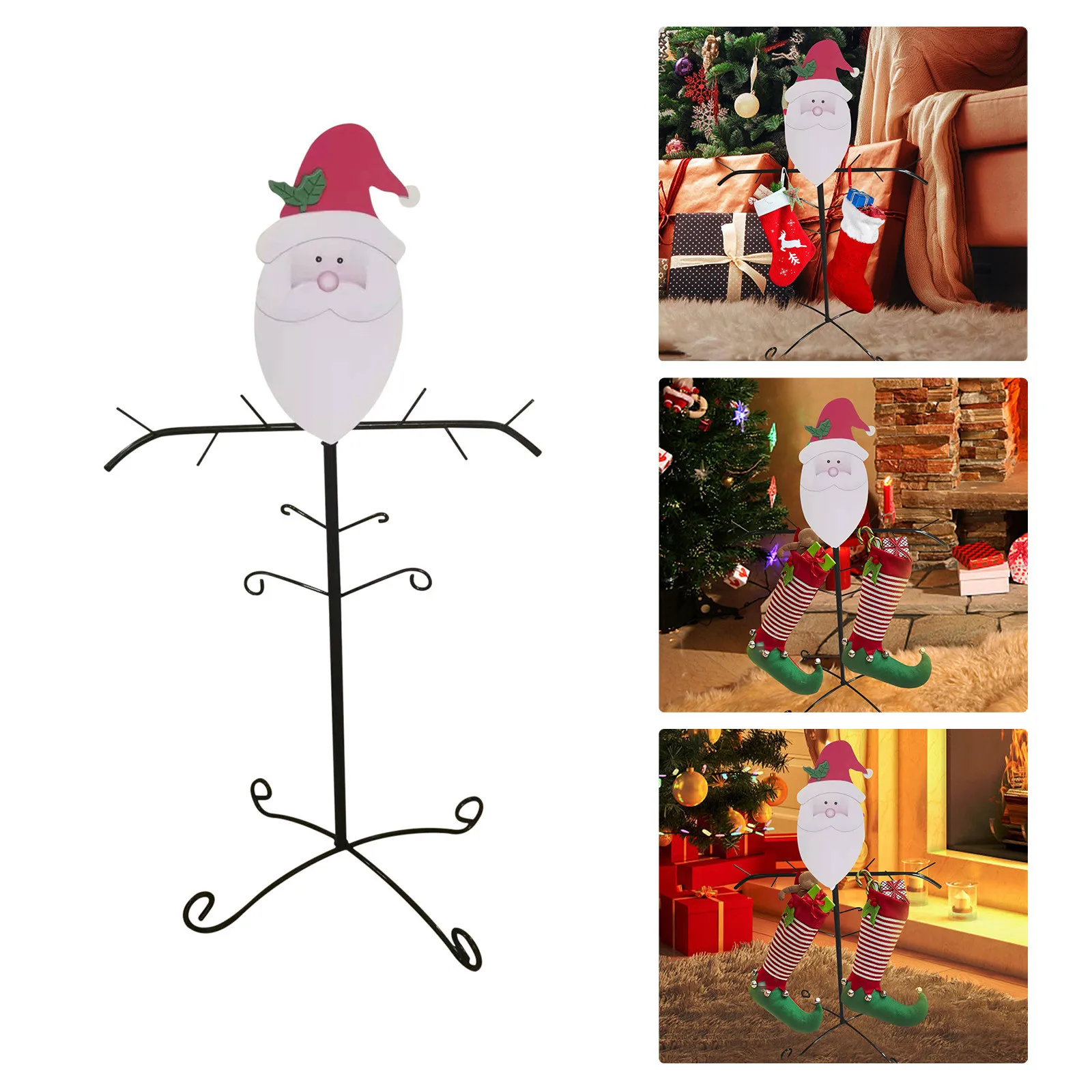 

Freestanding Christmas Stocking Holder Multipurpose Metal Branch Shape Hanger Practical Xmas Party Supplies Dropshipping 2022