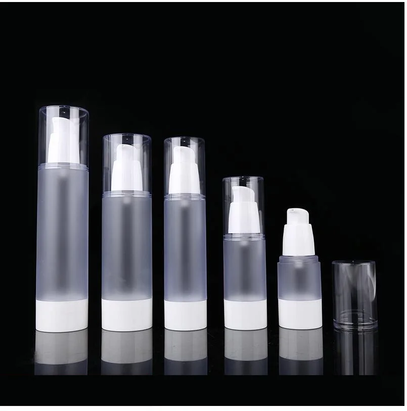 50 мл матовая безвоздушная бутылка с насосом в форме головы змеи прозрачная