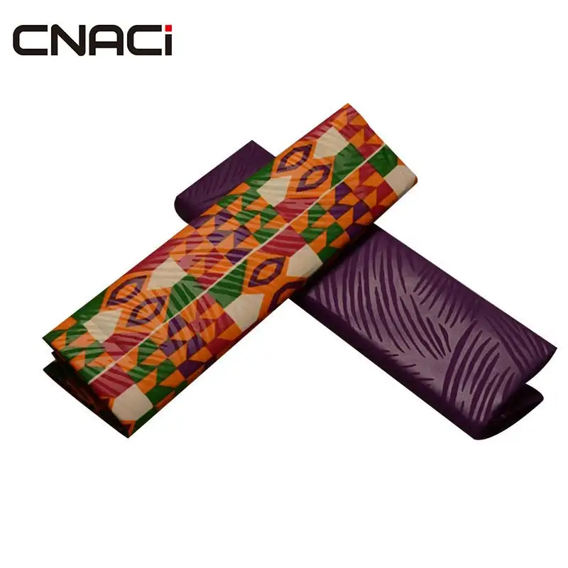 19050012 CNACI африканская ткань для одежды с принтом Гана Kente 2+ 2 ярдов новая настоящая восковая ткань с принтом Tissus пэчворк нигерийский батик - Цвет: 19050012