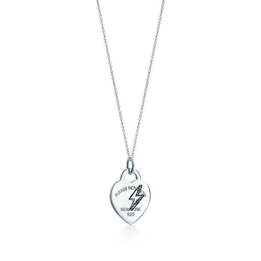 

Cool web celebrity hot style lovers design enamel hanging heart necklace