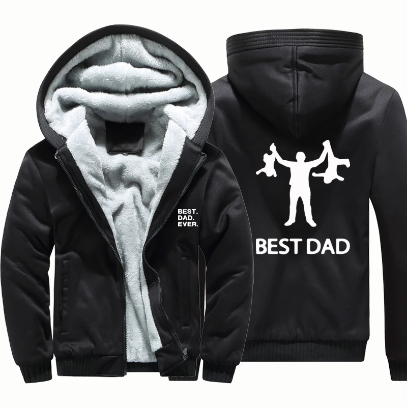 

best dad ever graphic windbreak outwear coat men warm hoodie man thick Camouflage Sleeve causal winter Jacket hoody men clothes