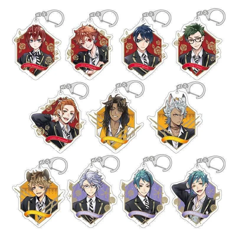 

Japan Game Twisted Wonderland Acrylic Keychains Night Raven College Protagonist Anime Figure Cosplay Two-sided Key Chain