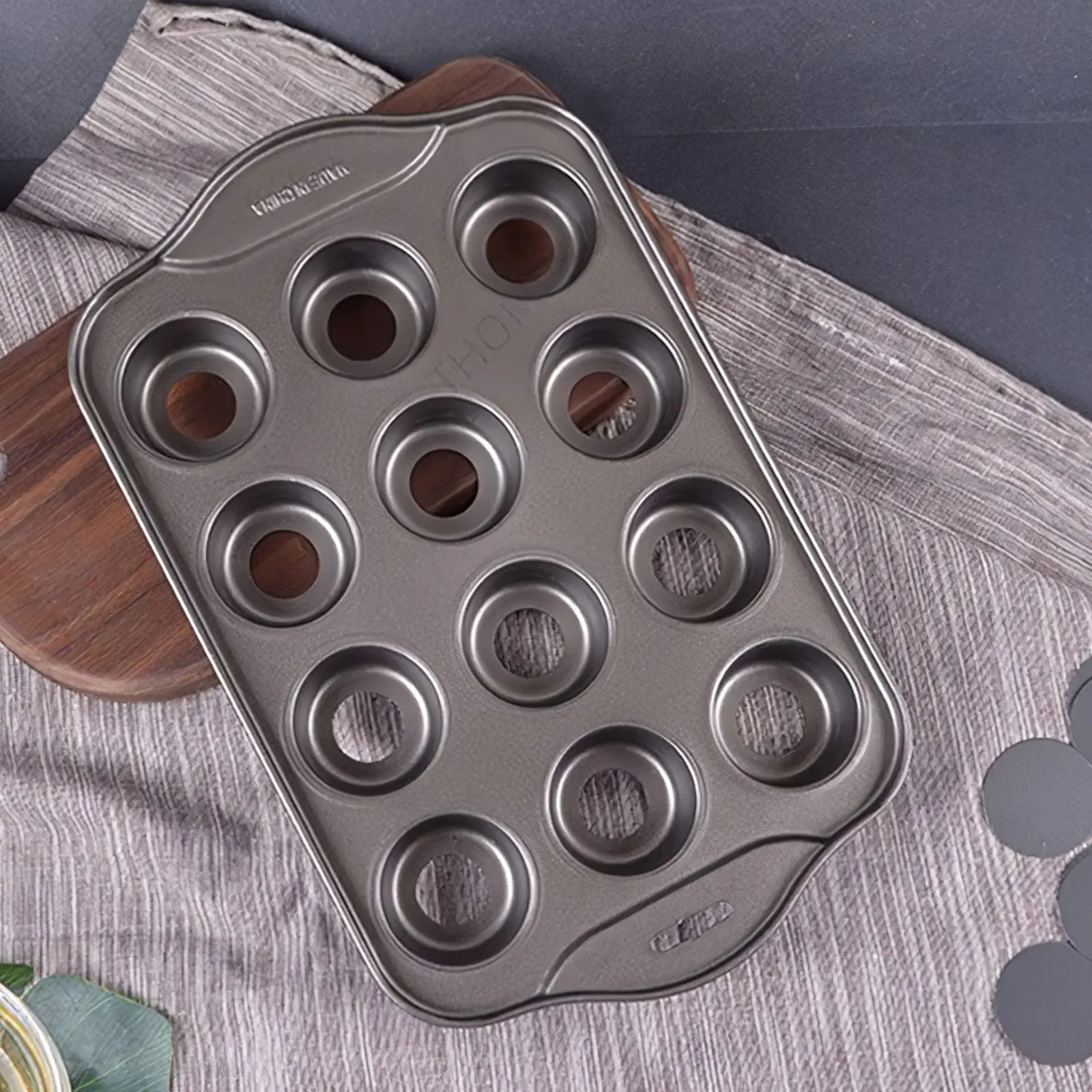

12 Holes Cake Mold Tray Cake Square Mould Easy to Demold Baking Muffin Cheesecake Pan Tray for Square and Round shape