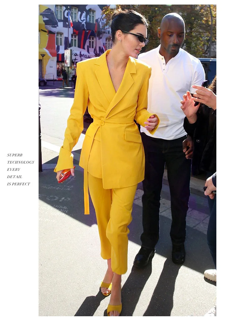 Брючный костюм женский: приталенный блейзер + брюки OL | Женская одежда