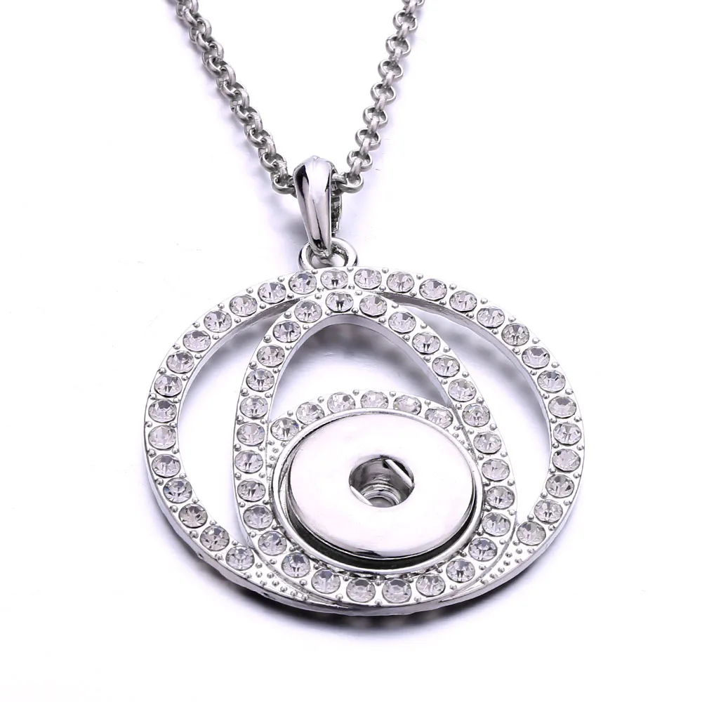 Ожерелье женское металлическое с серебряным покрытием ожерелье кнопкой пробы