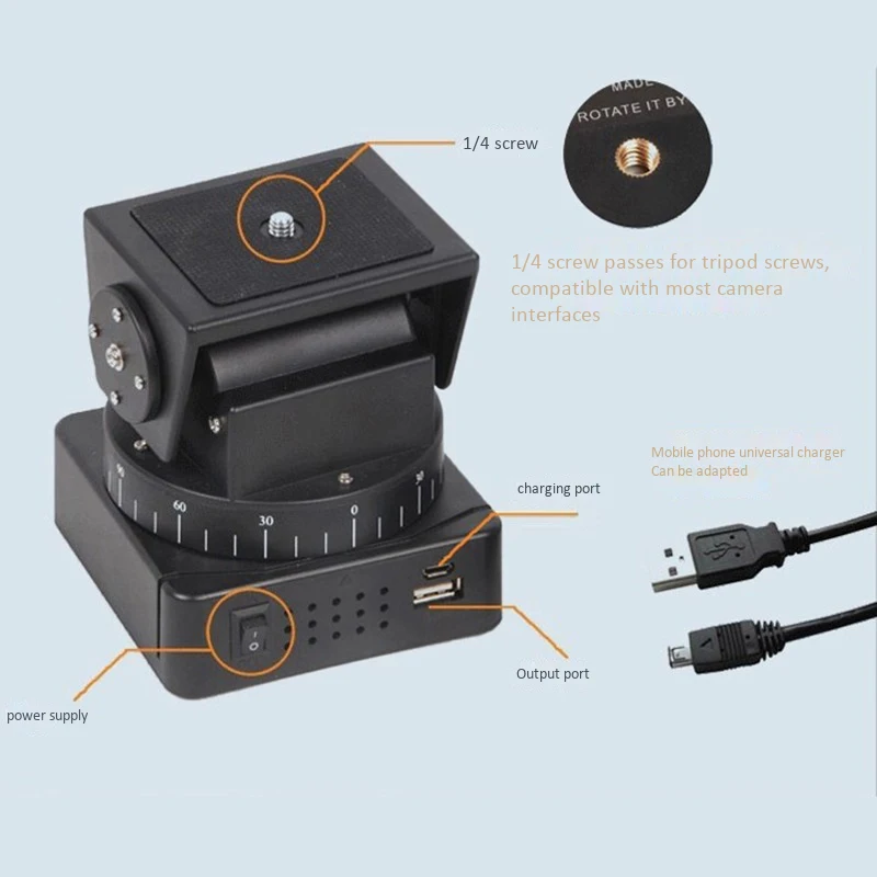 YT-260 Camera Motorized Pan Tilt Tripod Head With Remote Control For Gopro Hero QX1L QX10 QX30 QX100 | Электроника