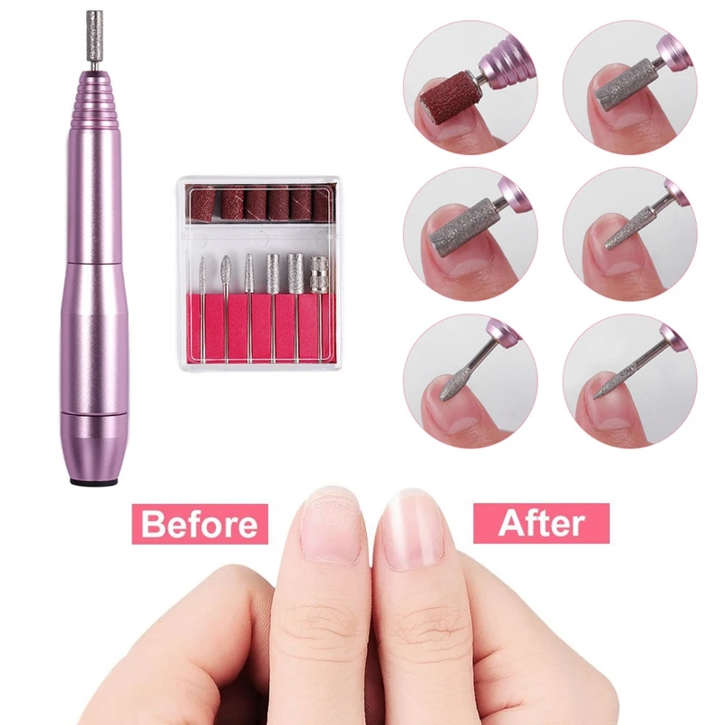 1 набор Профессиональная портативная электрическая дрель для ногтей маникюрная