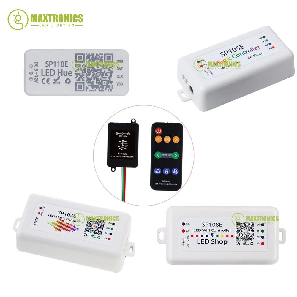 SP108E/107E/105E/110E SPI WIFI Bluetooth pixel IC музыкальный контроллер с помощью приложения для