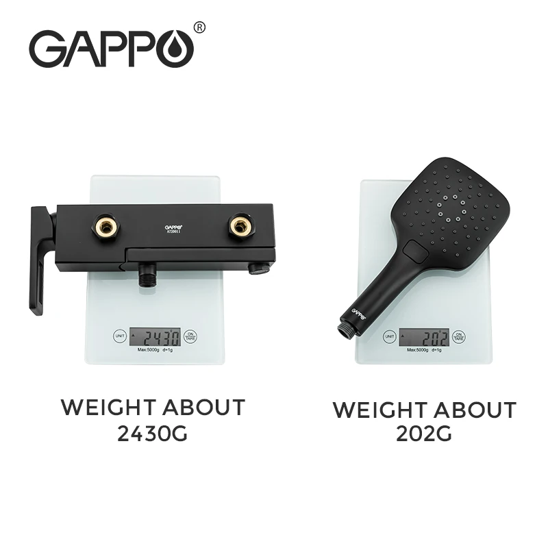 

Gappo Black Bathtub Faucet Bath Rain Shower Faucet Tap Wall Bathroom Shower Tap Bath Sink Faucet Water Mixer Tap Shower Set