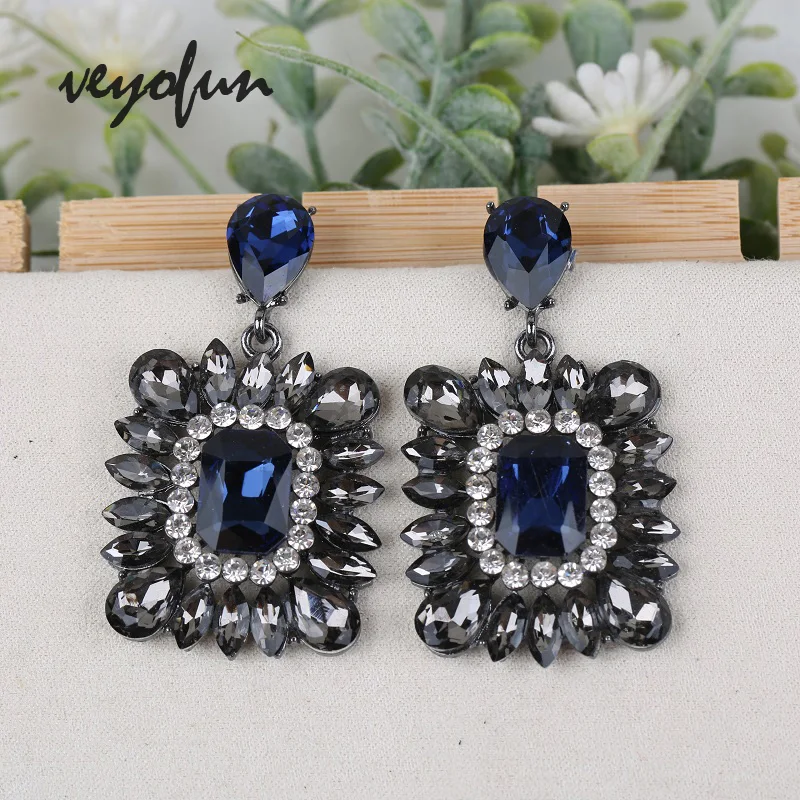 

Veyofun Luxury Crystal Drop Earrings Vintage Party Bridal Dangle Earrings Fashion Jewelry for Women New Gift