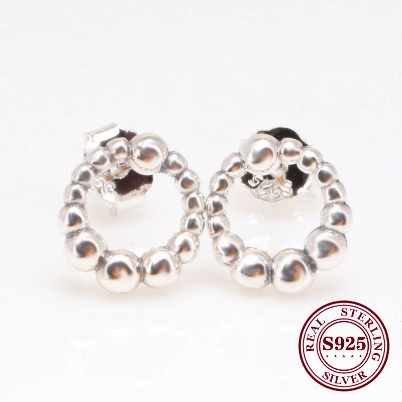 

DoDoFly Original 925 Sterling Silver Earrings Wish Bead Stud Earring For Women Gift Jewelry