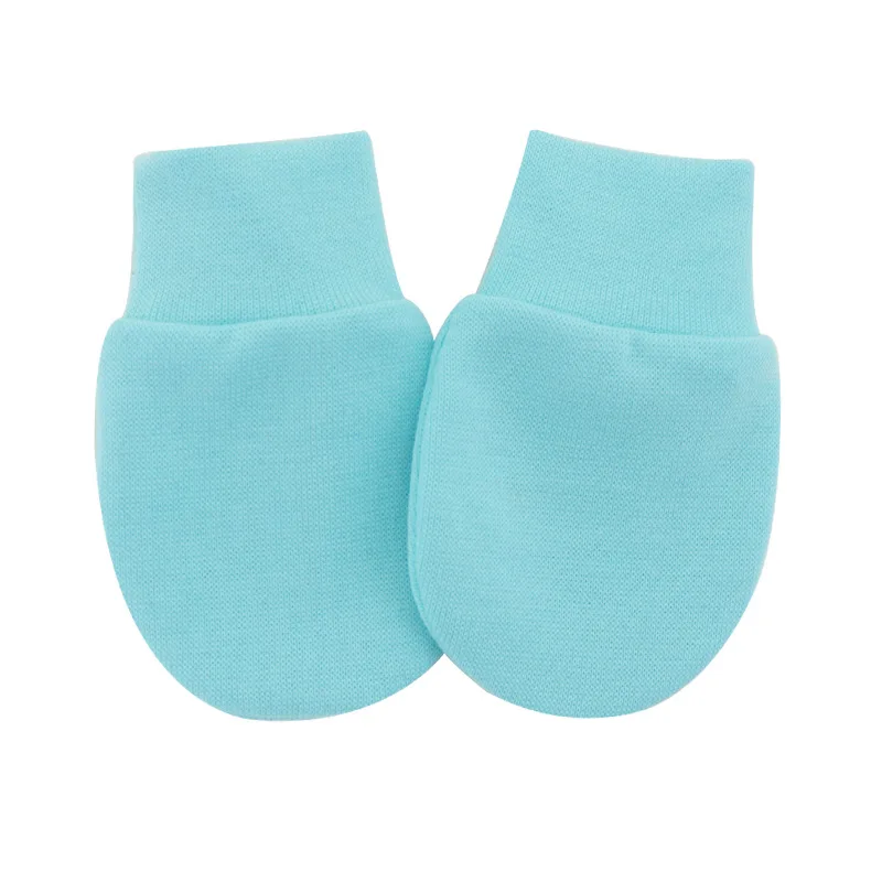 Перчатки детские из чистого хлопка разноцветные с защитой от царапин однотонные