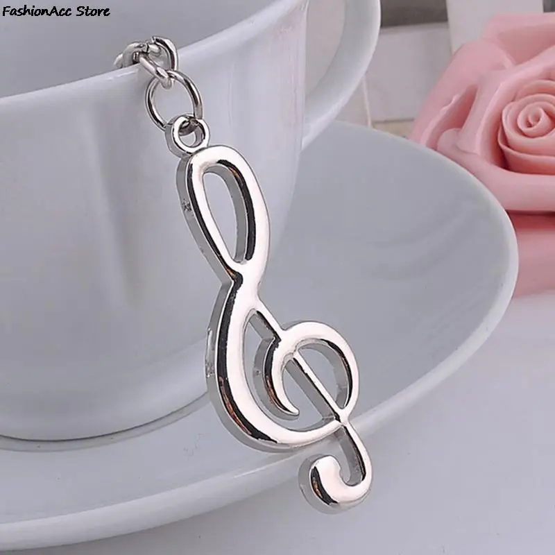 1PCS Men Women Key Chain For Car Metal Music Symbol Ring Chains Trinket New Plated Musical Note | Украшения и аксессуары