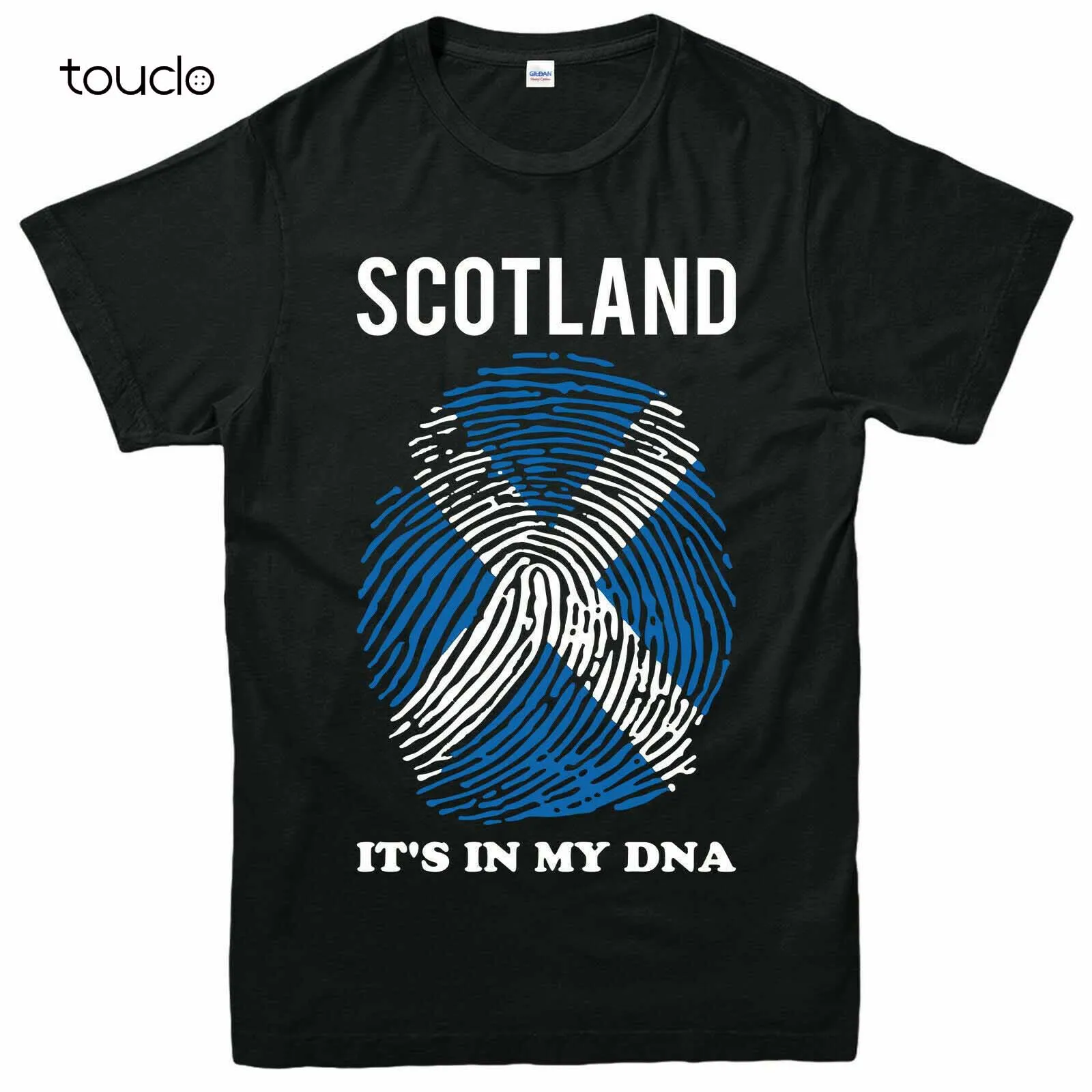 

Scotland T-Shirt, Flag Fingerprint It's In My DNA Adult & Kids Tee Top