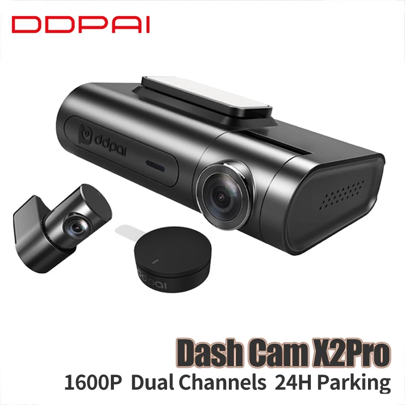 Xiaomi Mijia DDPai X2S Pro двухканальный видеорегистратор камера Встроенный eMMC хранение HD запись 24H монитор парковки