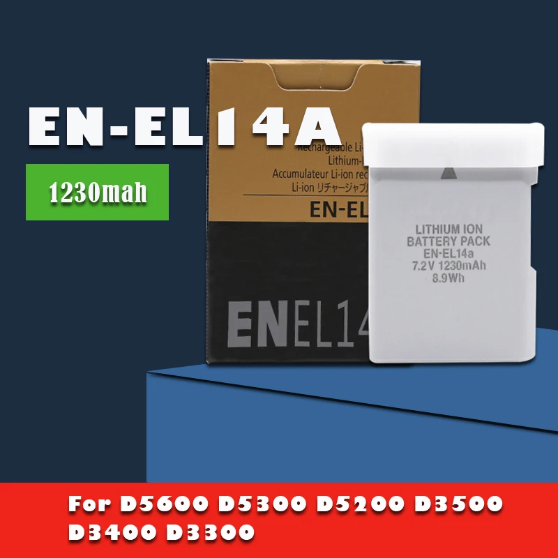 1 10 шт. 7.2в 1230 мАч EN EL14A батарея ENEL14A для Nikon D5500 D5300 D5200 D3300 D5100 P7800 цифровые камеры