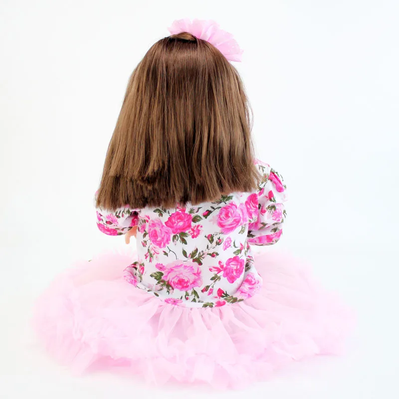 BZDOLL 22 &quotполностью силиконовый новорожденный девочка кукла реалистичный