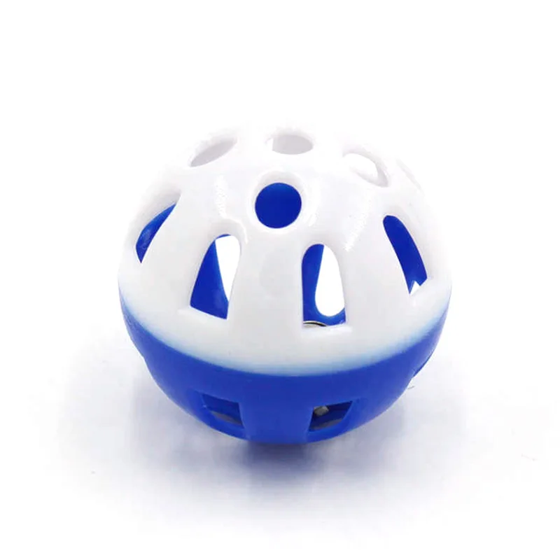 Игрушка для домашних животных пластиковый полый мяч двухцветный мяч-колокольчик