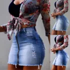 1047 женская новая модная сексуальная ретро-юбка на молнии с карманами, модные женские джинсовые брюки, уличные брюки 2021