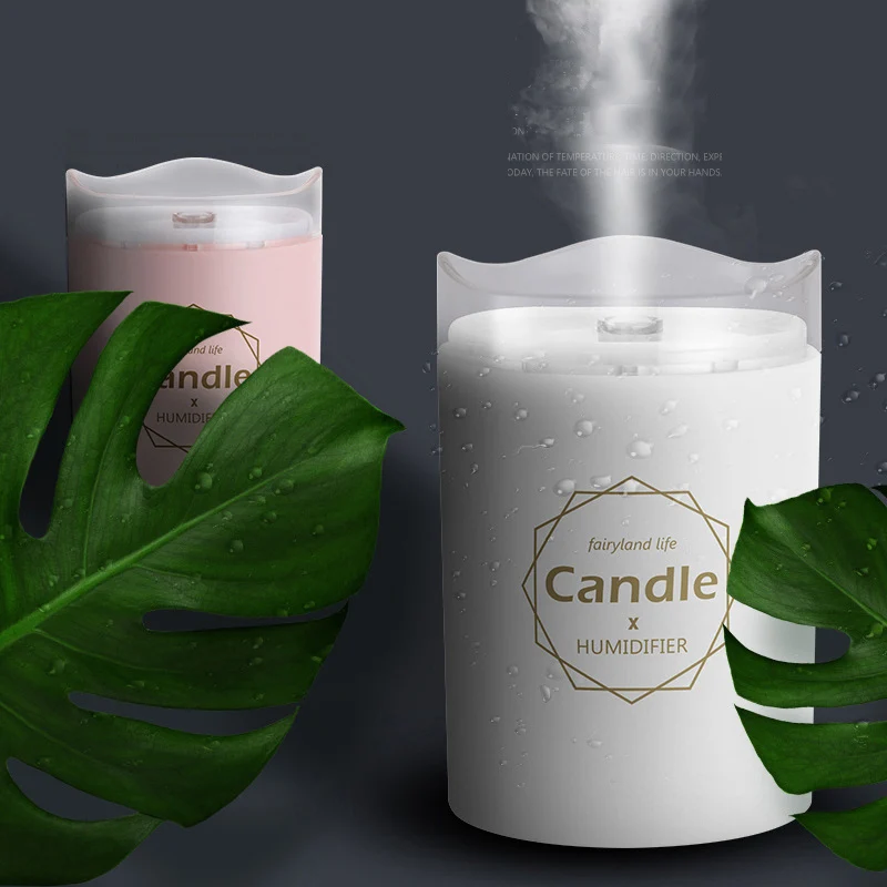 300ML Ultrasonic Air Humidifier USB Essential Oil Diffuser Anion Car Purifier Aroma Mist Maker Candle with Romantic Soft Light | Бытовая