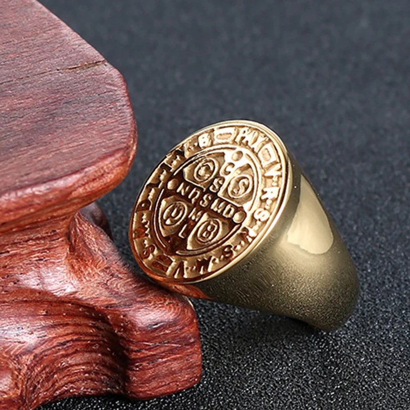 Oulai777 mes signet ring 2019 оптовая продажа колец из нержавеющей стали большое Золотое