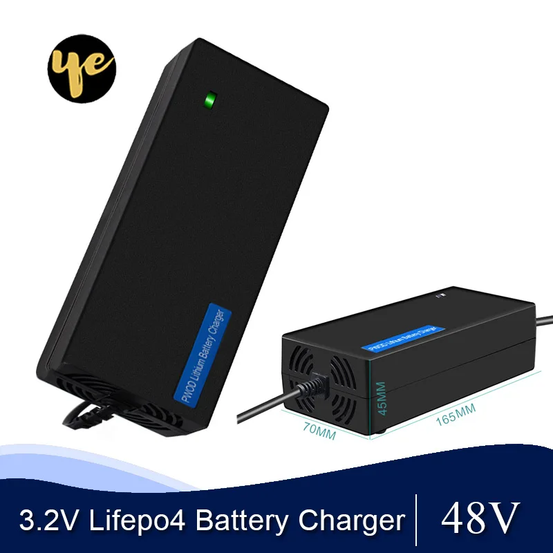 Мощность 3A LiFePO4 3 2 V зарядное устройство адаптер Выход 54 8 58 4 100 240VAC DC порт для 48V 15S 16S