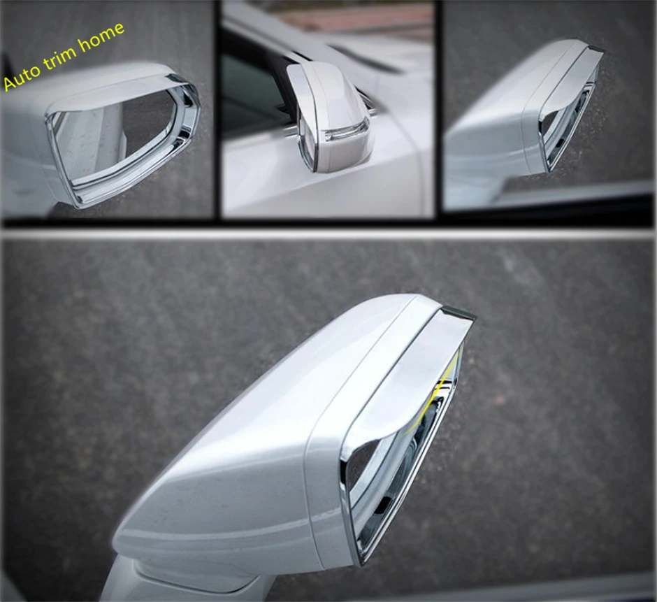 

Chrome Rearview Mirror Rain Shade Rainproof Blades Frame Cover Trim 2 Pcs Fit For Cadillac XT4 2019 2020 2021 2022
