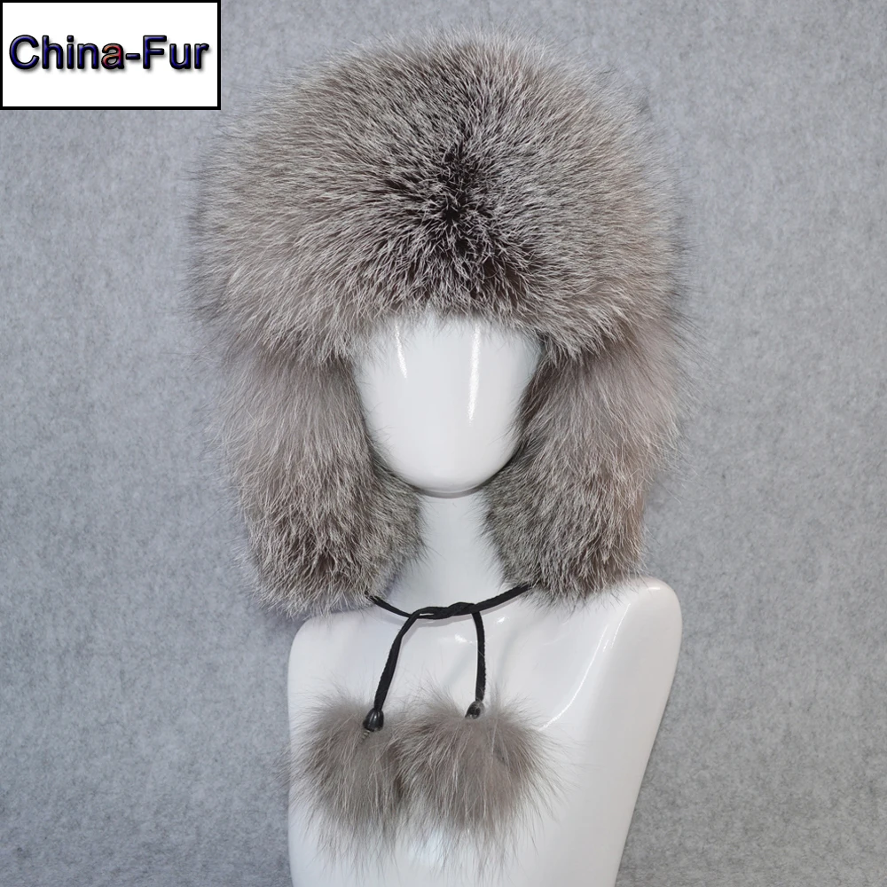 2021 модные женские туфли с натуральным лисьим мехом российские шапки-ушанки