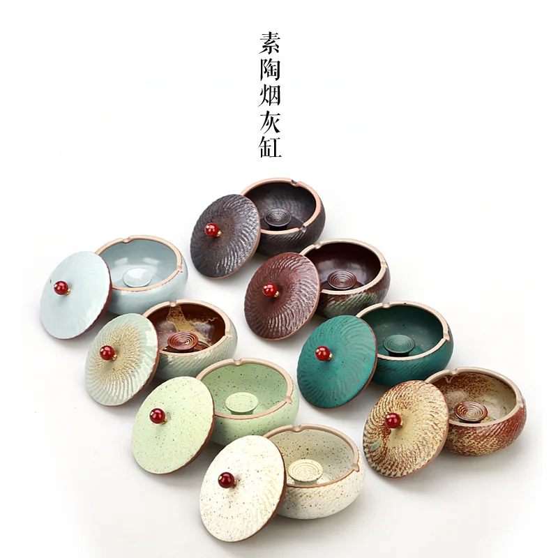 

Creative fashion glass ashtray living room office guest room KTV exquisite small ceramic ashtray