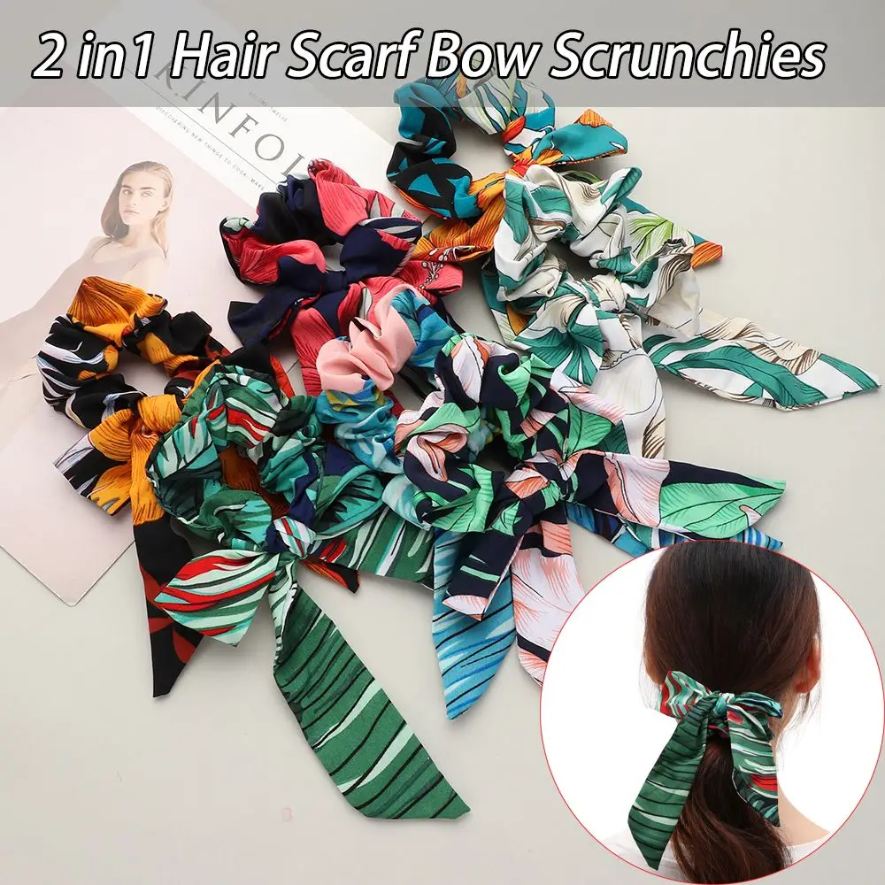 

Новинка, цветочный принт, искусственная повязка на голову, бант, резинки для волос, шарф, лента для волос, лента для волос с бантом